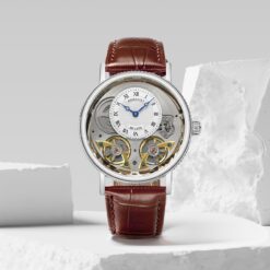 Bregue_t double engine brown silver