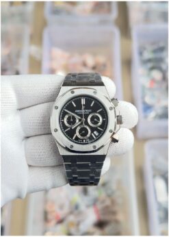 Audemars pigeu_t royal oak chronograph silver black