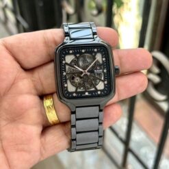 Rad_o True Square Automatic Ceramic Black-Copper Diamond