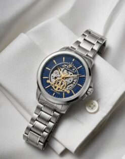 Maserat_i Successo Skeleton automatic Silver-blue-gold